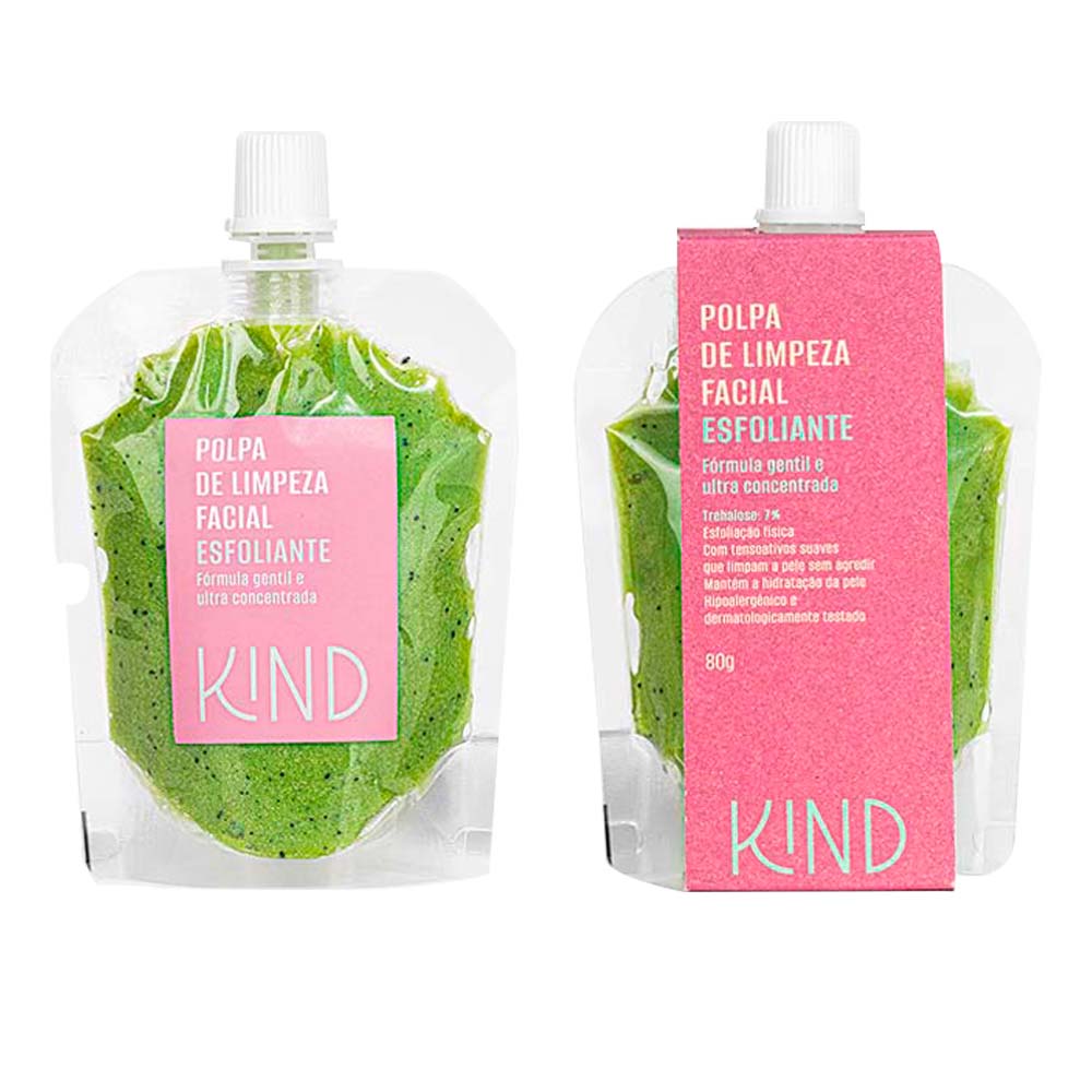 Encontraproduto.com.br - Polpa De Limpeza Facial Esfoliante, Kind Beauty, Ultra Concentrada Pele Hidratada 80g