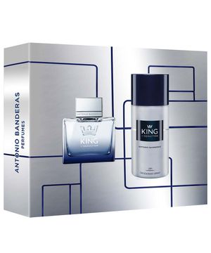 Bandeiras King of Seduction EDT Kit Perfume Masculino com Desodorante Spray