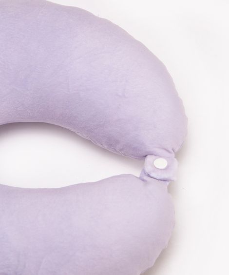 apoio de pescoço com máscara de dormir lilás