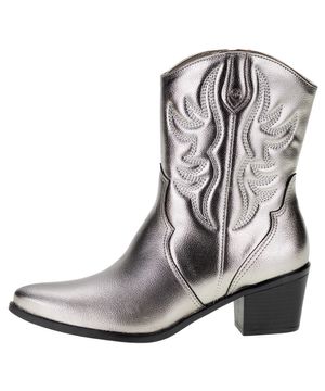 Bota Feminina Country Cano Baixo Via Marte 231105 CINZA