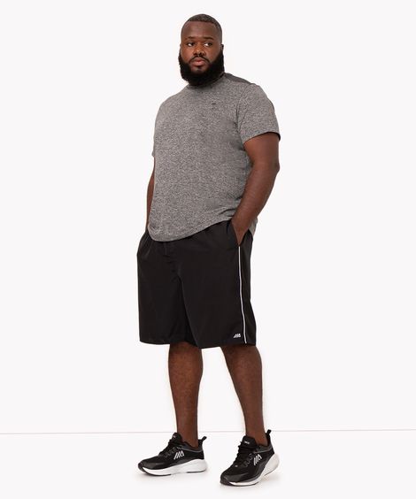 bermuda esportiva masculina plus size preta