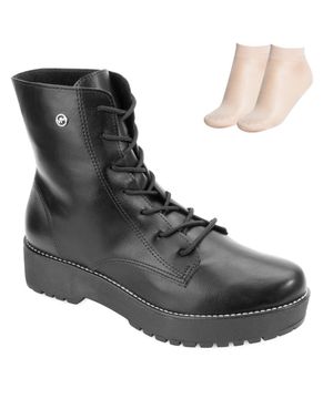 Bota Coturno Via Marte e Meia VM23-23608 Preto