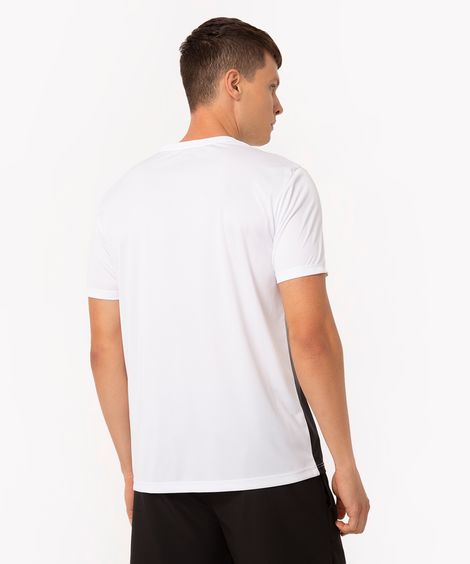 camiseta manga curta degradê esportiva branco