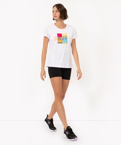 camiseta rum manga curta esportiva branco