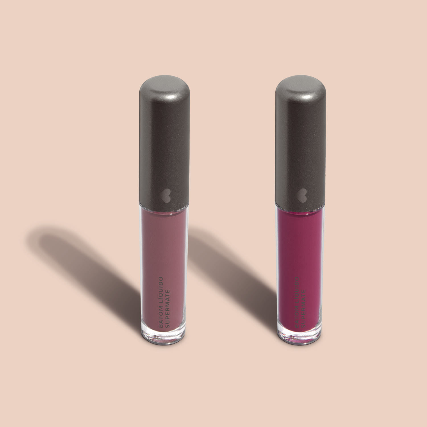 Combo Supermate Batom Líquido Castanheli 4ml com Batom Líquido Amorli 4ml