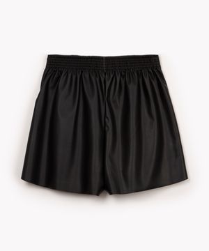 short de poliuretano juvenil com elástico preto