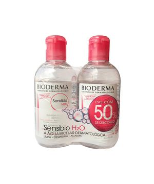 Kit Bioderma Sensibio H2O - 2 Águas Micelar Facial de Limpeza 250ml