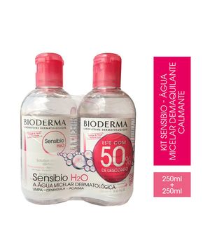 Kit Bioderma Sensibio H2O - 2 Águas Micelar Facial de Limpeza 250ml