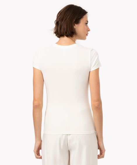 camiseta de algodão peruano básica branca