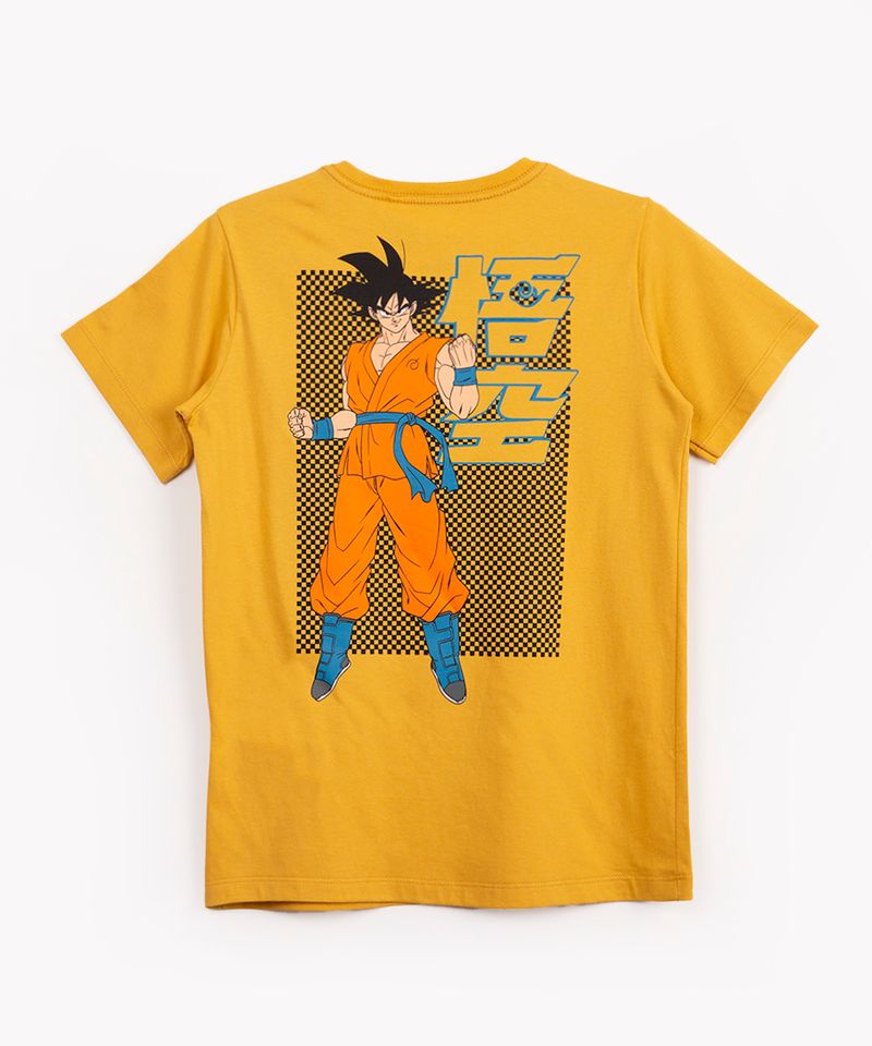 Camiseta Dragon Ball Goku Criança 100% Algodão DGB11