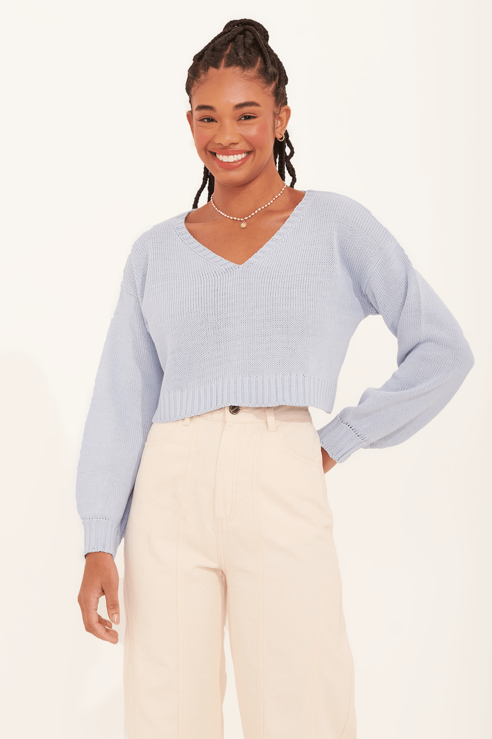 blusa tricot jade Garage Rosa