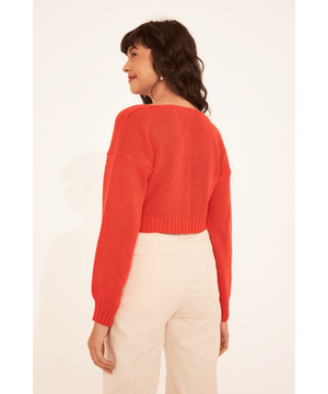 blusa tricot jade Garage Vermelho