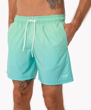 short gradiente surf com forro verde