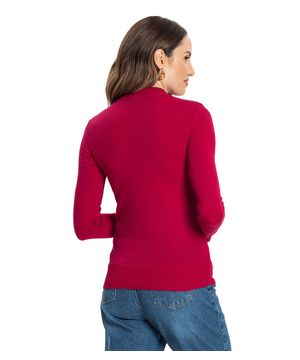 Suéter Feminino Charme Tricot Rosa