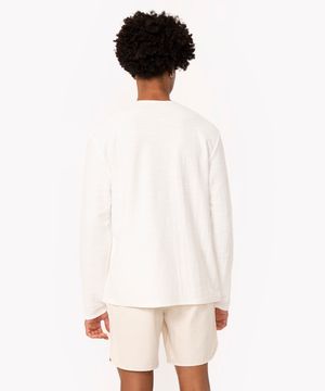 bata de moletinho manga longa off white