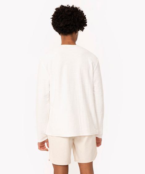 bata de moletinho manga longa off white