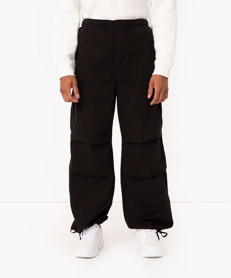calça jeans cargo parachute preto