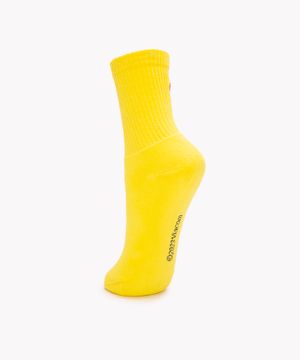 meia  cano longo bob esponja amarelo