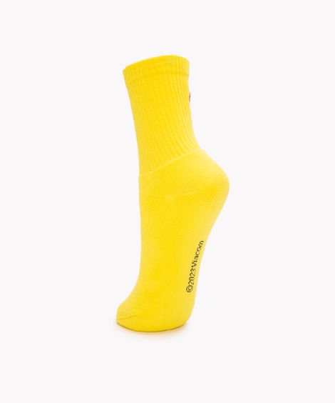 meia  cano longo bob esponja amarelo