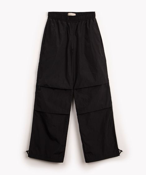 calça parachute infantil com bolsos preta