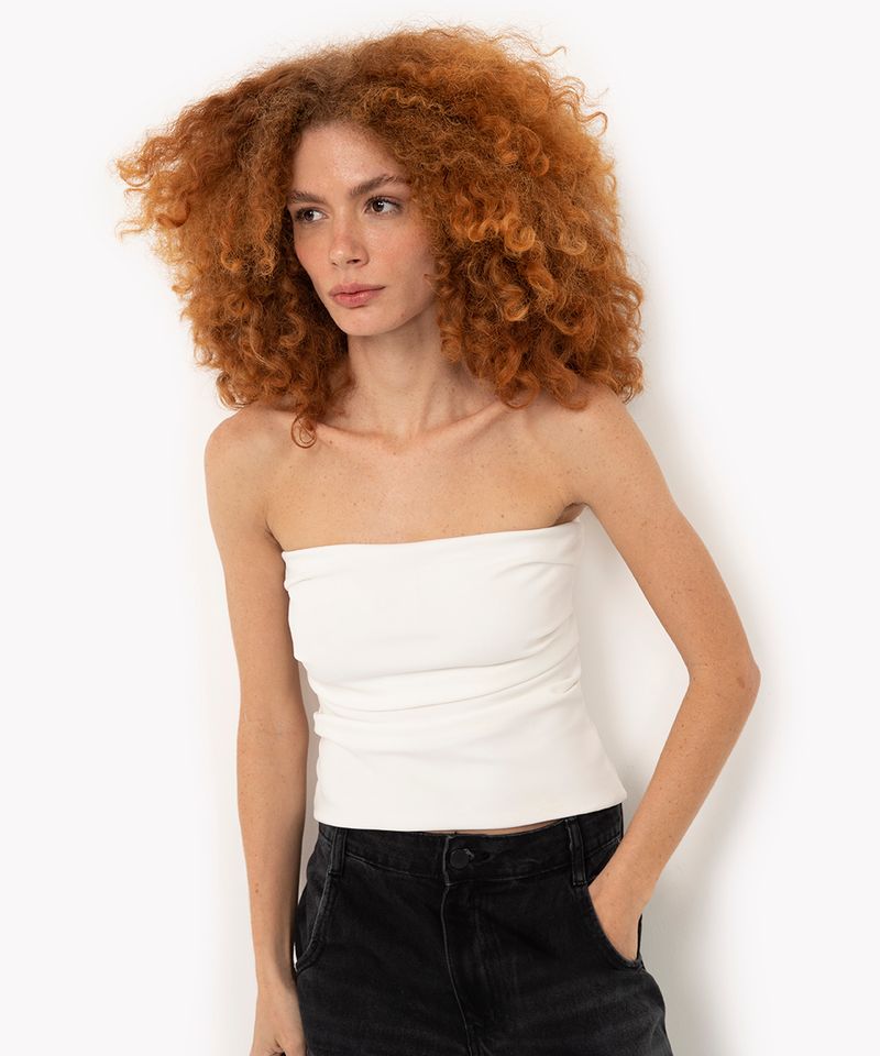 Blusa Sem Alça Tube Top Eve