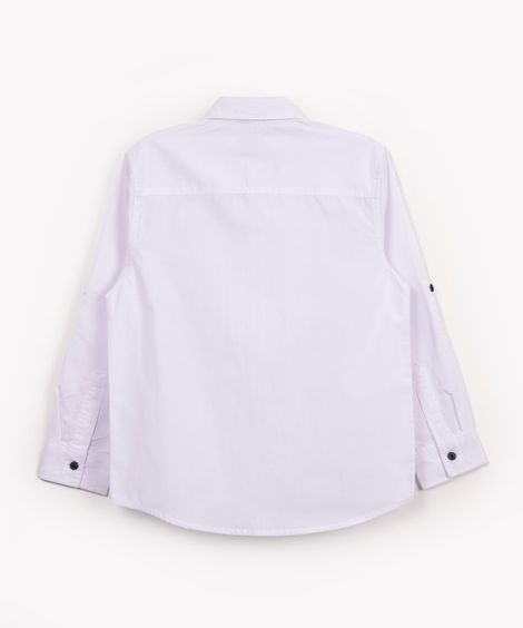 camisa infantil manga longa branco
