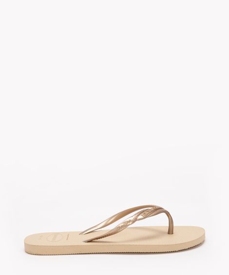 chinelo havaianas fantasia bege