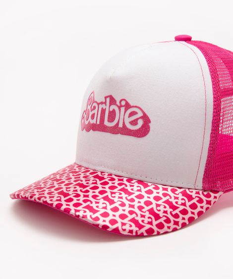 boné juvenil aba reta e tela Barbie pink