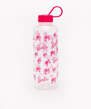 garrafa barbie de plástico com alça 480ml rosa