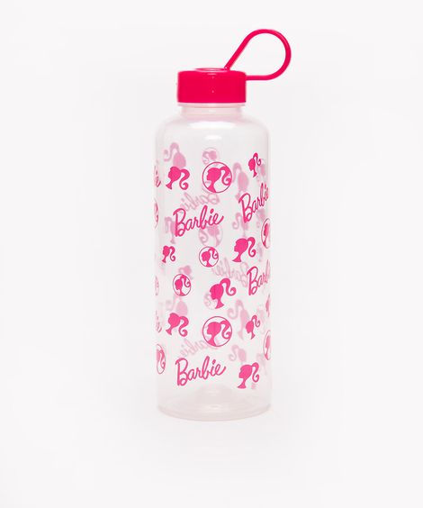 garrafa barbie de plástico com alça 480ml rosa