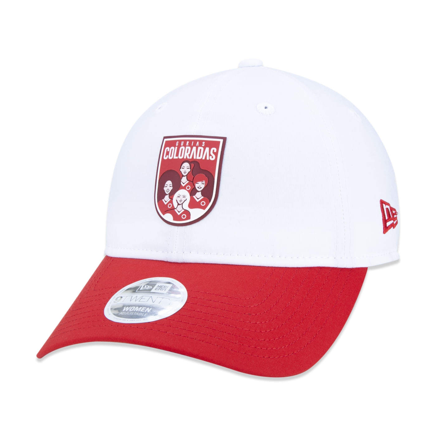 Boné New Era Feminino 9TWENTY Strapback Aba Curva Futebol Internacional Branco