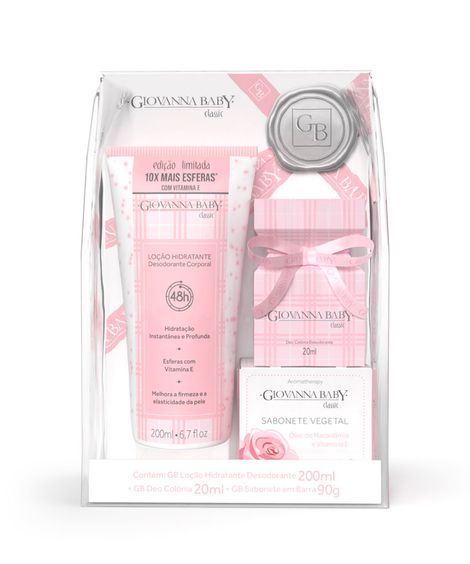 kit classic giovanna baby loção hidratante colonia 20ml