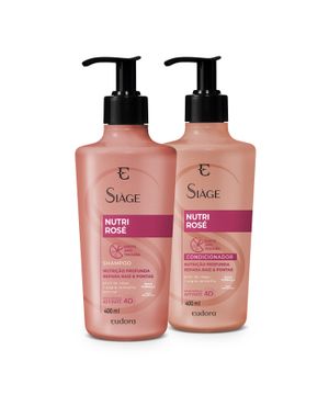 Eudora Kit Siàge Nutri Rose: Shampoo 400ml + Condicionador 400ml