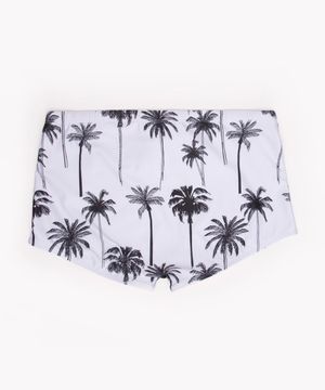 sunga boxer coqueiros com proteção uv off white