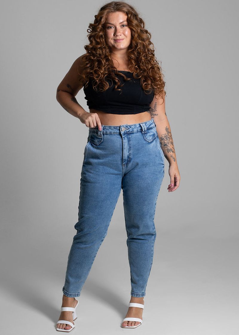 Calça jeans plus size hot sale sawary