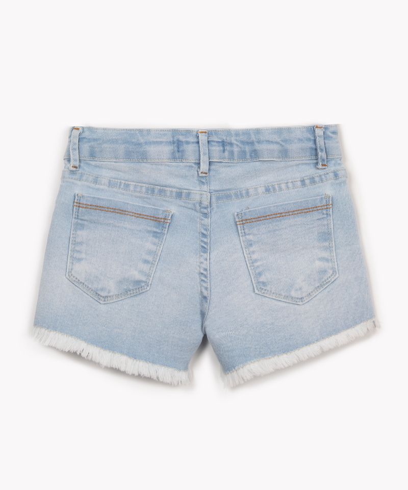 Short jeans best sale infantil feminino desfiado