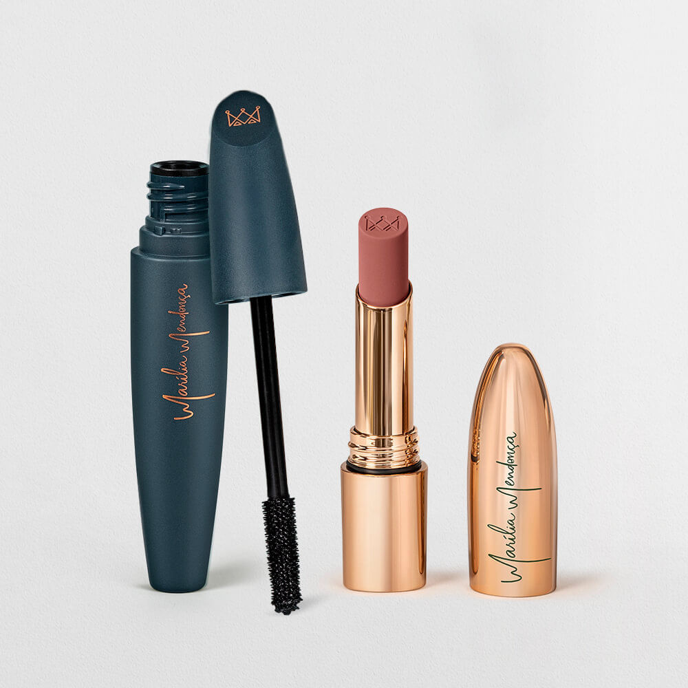 Kit Máscara Para Cílios + Batom Matte Nude Marília Mendonça By Océane Menor preço em Kit Máscara Para Cílios + Batom Matte Nude Marília Mendonça By Océane