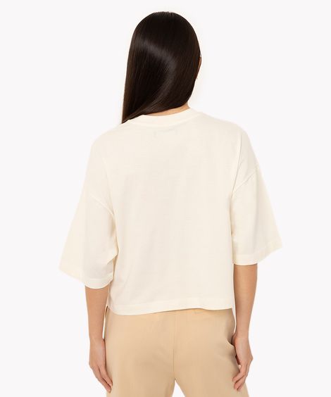 cropped de algodão oversized manga curta off white