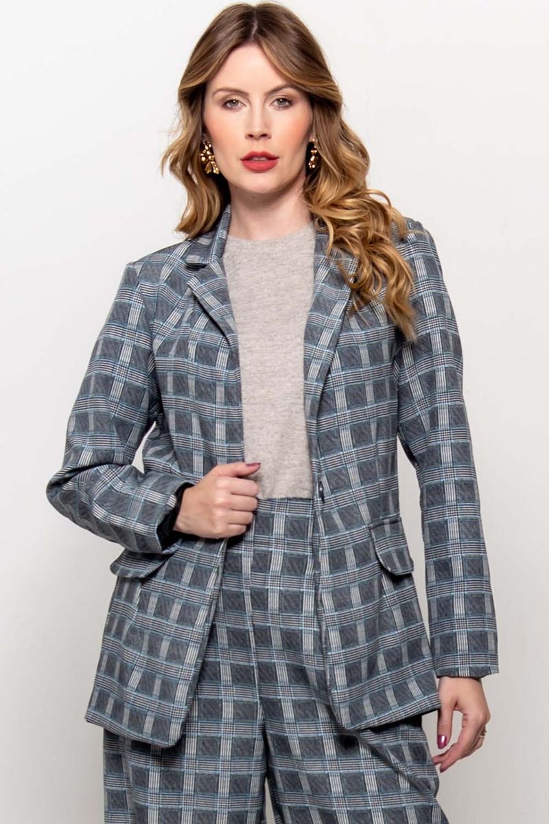 Blazer Sob Medida – Xadrez Azul