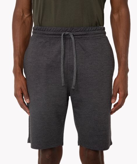 bermuda de moletom básica com bolso cinza escuro