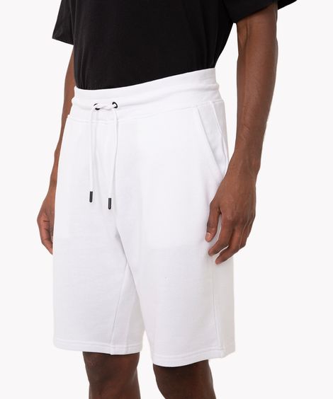 bermuda de moletom relaxed com cordão branco