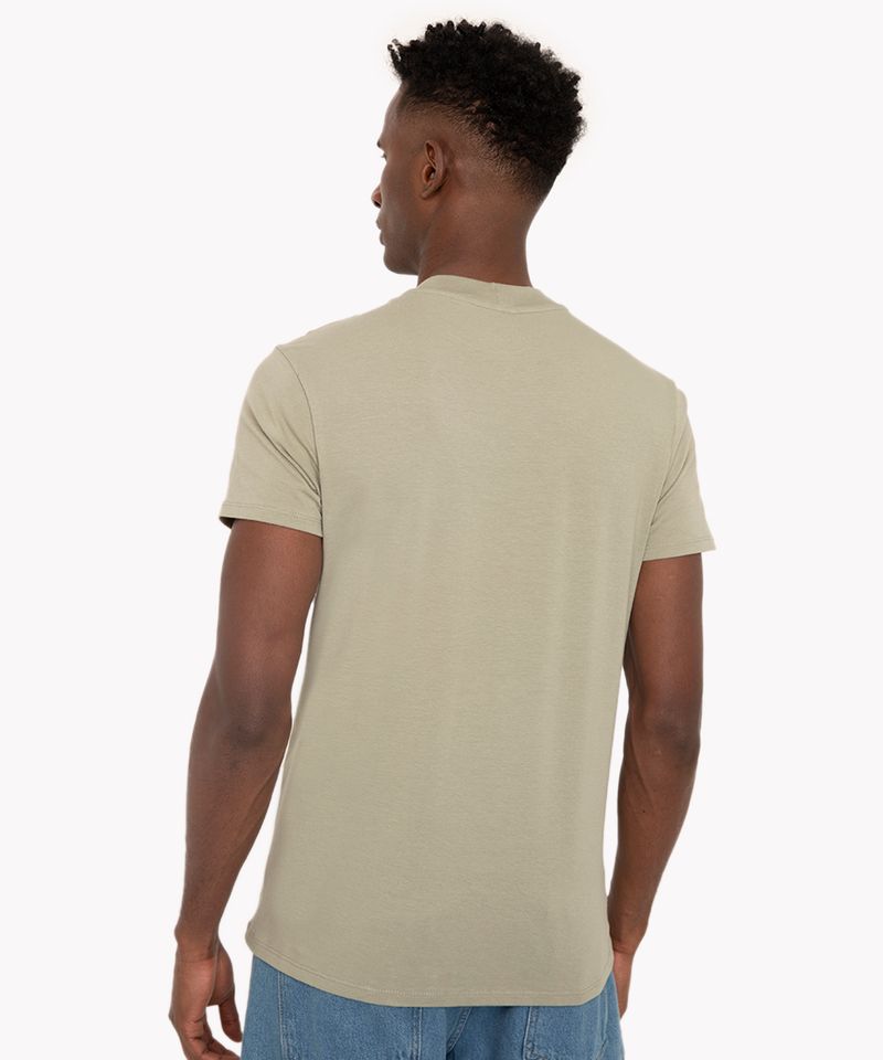 camiseta oversized de algodão manga curta gola alta preta - C&A