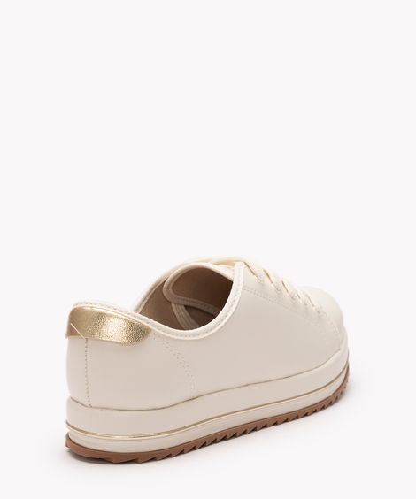 tênis casual cano baixo beira rio off white