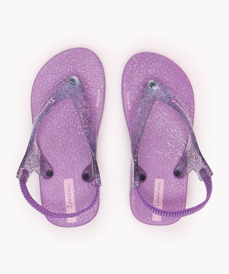 chinelo infantil glitter baby ipanema lilás