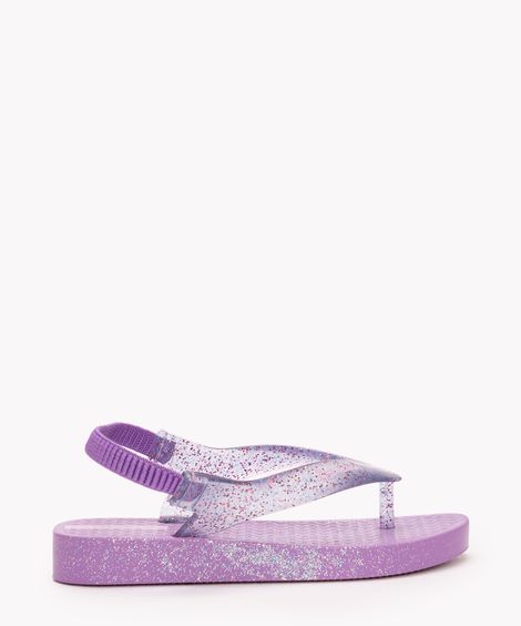 chinelo infantil glitter baby ipanema lilás