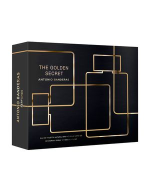 kit perfume banderas golden secret  100ml vp e deo 150 único