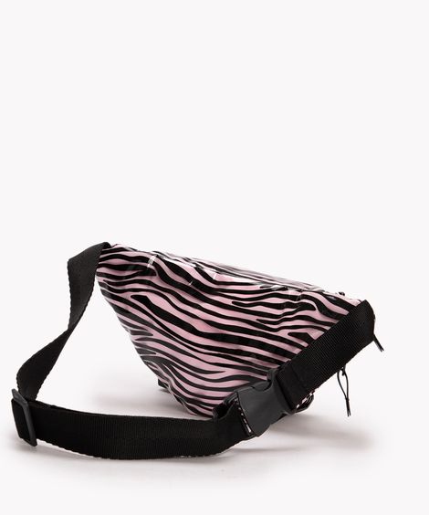 pochete infantil de plástico zebra rosa