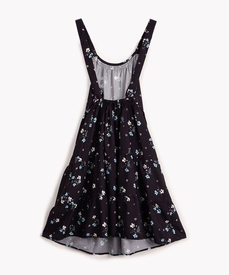vestido juvenil marias floral preto