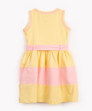vestido infantil patati de algodão amarelo