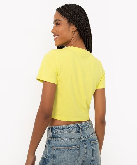 blusa baby look de algodão peruano verde